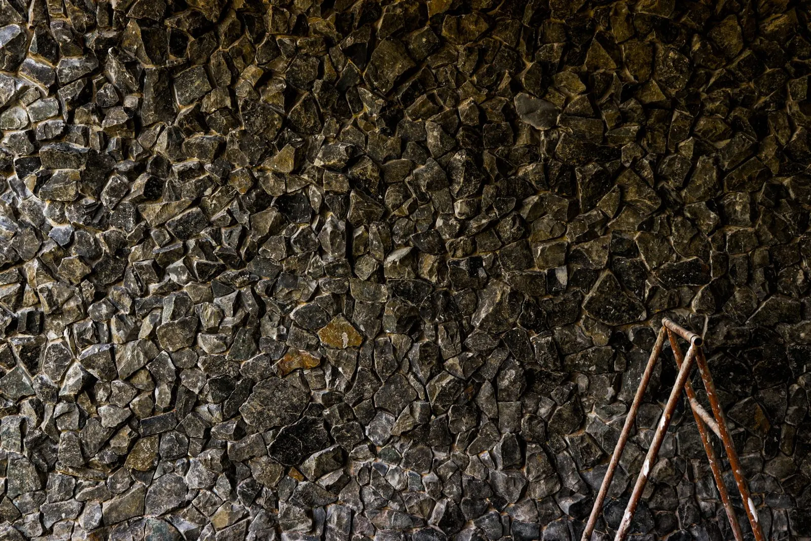 Textured stone wall with a soft lived-in look